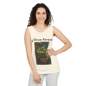 Unisex Garment-Dyed Tank Top #MyChameleonMoodToday is Blue